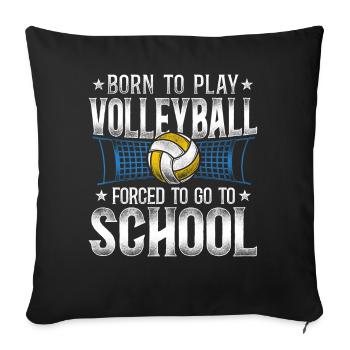 Joueur de volleyball Équipe Vintage - Housse de coussin décorative 45 x 45 cm - noir - Devant