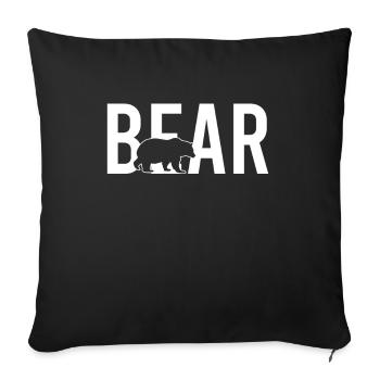 Bear bear - Sofa pillowcase 17,3'' x 17,3'' (45 x 45 cm) - black - Front