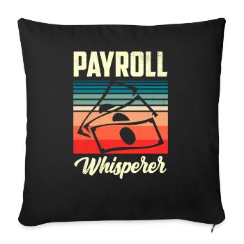Lohnbuchhaltung Flüsterer Human Resources HR - Sofakissenbezug 45 x 45 cm - Schwarz - Vorne