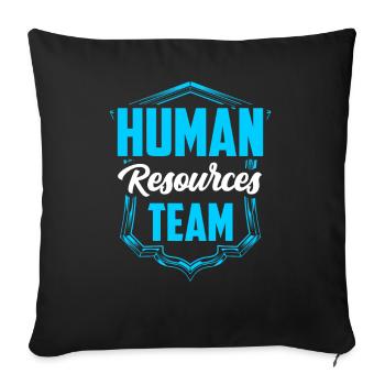 Team Human Resources HR Hr Personnel - Sofa pillowcase 17,3'' x 17,3'' (45 x 45 cm) - black - Front