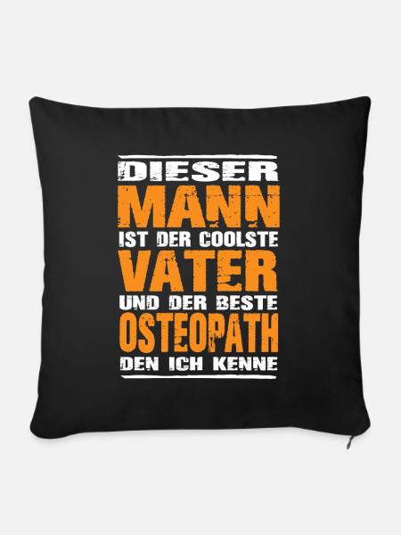 Osteopath - Sofakissenbezug 45 x 45 cm - Schwarz