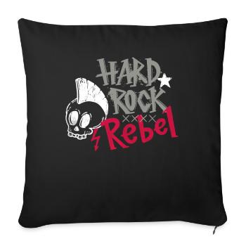 Hard Rock Rebell Grunge Music Retro - Sofa pillowcase 17,3'' x 17,3'' (45 x 45 cm) - black - Front