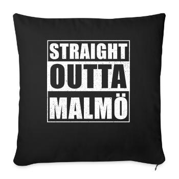 Straight outta Malmö - Housse de coussin décorative 45 x 45 cm - noir - Devant
