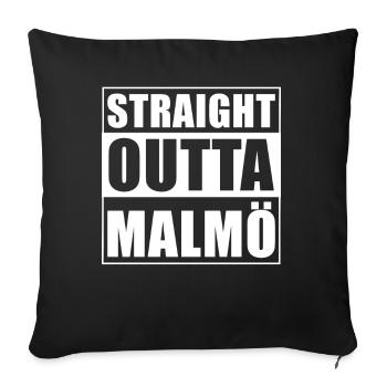 Straight outta Malmö - Housse de coussin décorative 45 x 45 cm - noir - Devant
