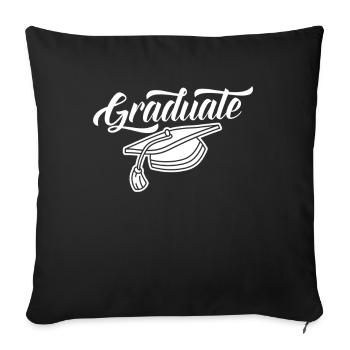 Graduate Graduate Graduation Party Graduates - Sofa pillowcase 17,3'' x 17,3'' (45 x 45 cm) - black - Front