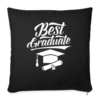 Best Graduate Graduation Party Graduate - Sofa pillowcase 17,3'' x 17,3'' (45 x 45 cm) - black - Front