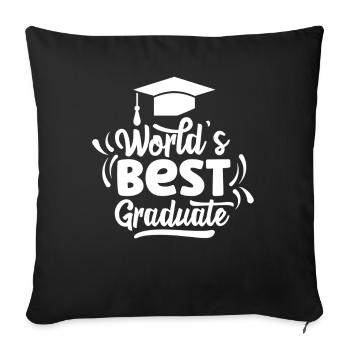 World's Best Graduate Graduation Party Graduates - Sofa pillowcase 17,3'' x 17,3'' (45 x 45 cm) - black - Front