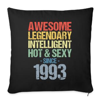Born 1993 Born 1993 Birthday - Sofa pillowcase 17,3'' x 17,3'' (45 x 45 cm) - black - Front