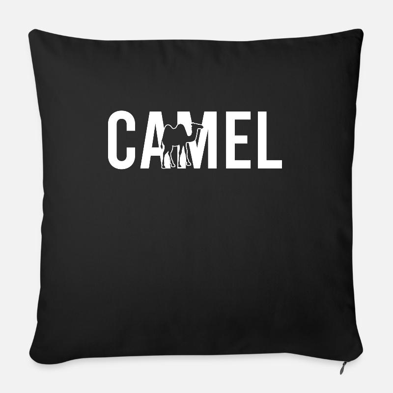 Kamel camel - Sofakissenbezug 45 x 45 cm - Schwarz