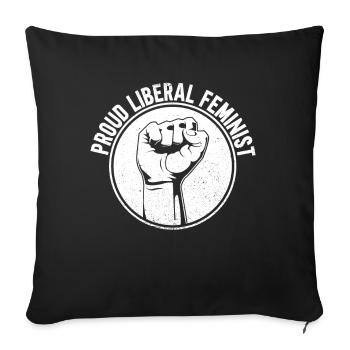 Féminisme socialiste Droits des femmes féministes - Housse de coussin décorative 45 x 45 cm - noir - Devant