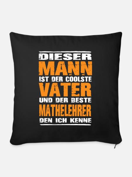 Mathelehrer - Sofakissenbezug 45 x 45 cm - Schwarz