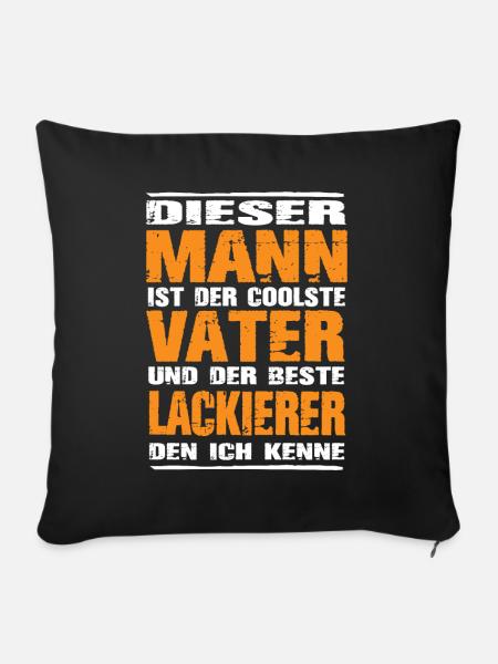 Lackierer - Sofakissenbezug 45 x 45 cm - Schwarz