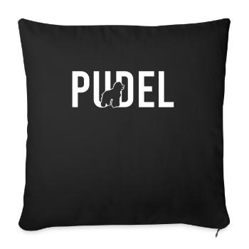 Pudel - Sofakissenbezug 45 x 45 cm - Schwarz - Vorne