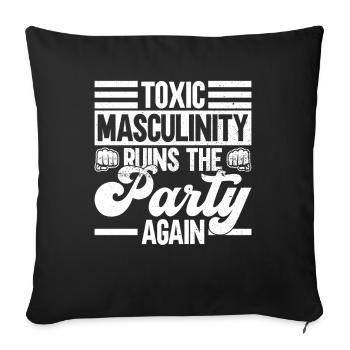 Misogynie Féminisme Droits des femmes féministes - Housse de coussin décorative 45 x 45 cm - noir - Devant