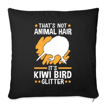 Kiwi Bird Glitter New Zealand Bird - Sofa pillowcase 17,3'' x 17,3'' (45 x 45 cm) - black - Front