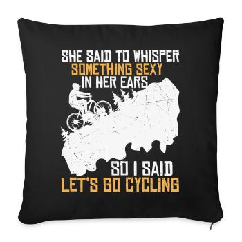 Cycling flirt on the mountain - Sofa pillowcase 17,3'' x 17,3'' (45 x 45 cm) - black - Front