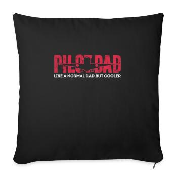 Pilote - Housse de coussin décorative 45 x 45 cm - noir - Devant