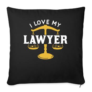 J’aime mon avocat Avocat Avocat Avocat - Housse de coussin décorative 45 x 45 cm - noir - Devant