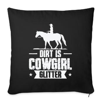 Cowboy Bull Riding Western Riding Rodeo Gift - Sofa pillowcase 17,3'' x 17,3'' (45 x 45 cm) - black - Front