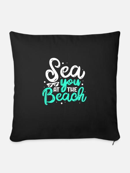 Strand - Sofakissenbezug 45 x 45 cm - Schwarz