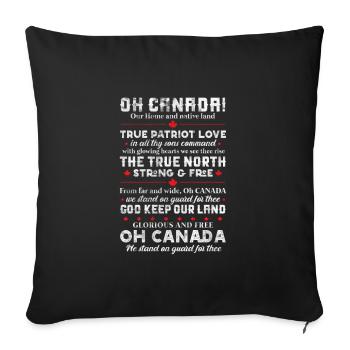Canada Maple Leaf Flag Canada Vancouver Gift - Sofa pillowcase 17,3'' x 17,3'' (45 x 45 cm) - black - Front