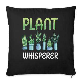 Plants Whisperer Garden Plant Gardener - Sofa pillowcase 17,3'' x 17,3'' (45 x 45 cm) - black - Front
