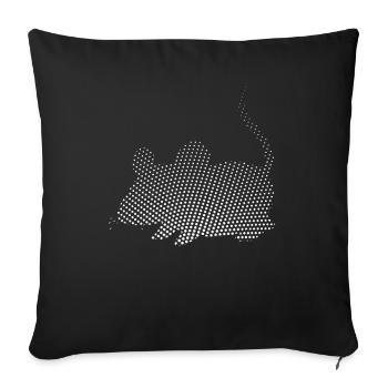 Mouse - Sofa pillowcase 17,3'' x 17,3'' (45 x 45 cm) - black - Front