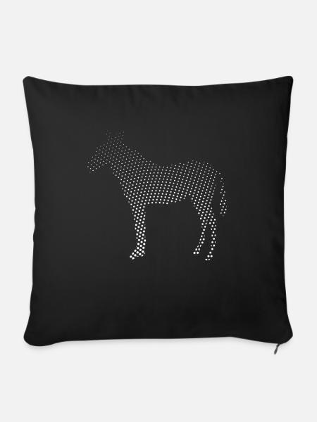 Zebra - Sofakissenbezug 45 x 45 cm - Schwarz