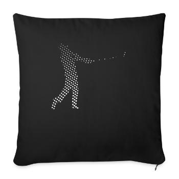 Golf Golfer - Sofa pillowcase 17,3'' x 17,3'' (45 x 45 cm) - black - Front