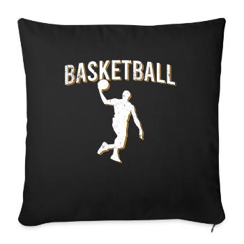 Basket-ball - Housse de coussin décorative 45 x 45 cm - noir - Devant