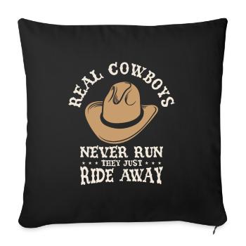 Cowboy Bull Riding Western Riding Rodeo Gift - Sofa pillowcase 17,3'' x 17,3'' (45 x 45 cm) - black - Front