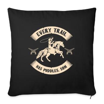 Cowboy Bull Riding Western Riding Rodeo Gift - Sofa pillowcase 17,3'' x 17,3'' (45 x 45 cm) - black - Front