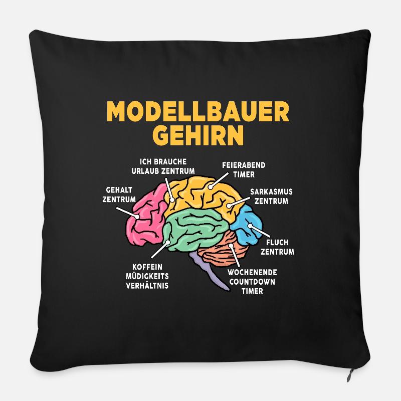 Modellbauer - Sofakissenbezug 45 x 45 cm - Schwarz