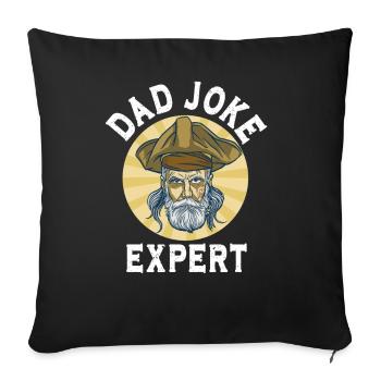Dad Joke Papa Joke Jokes Father - Sofa pillowcase 17,3'' x 17,3'' (45 x 45 cm) - black - Front
