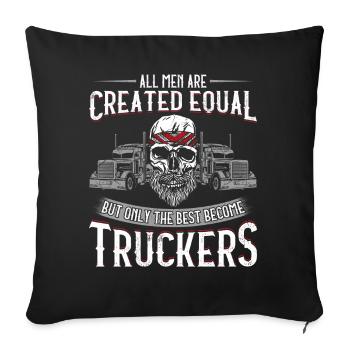 Trucker Truck Driver Vintage All - Sofakissenbezug 45 x 45 cm - Schwarz - Vorne