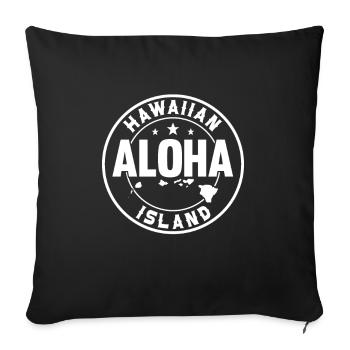 Hawaï - Housse de coussin décorative 45 x 45 cm - noir - Devant