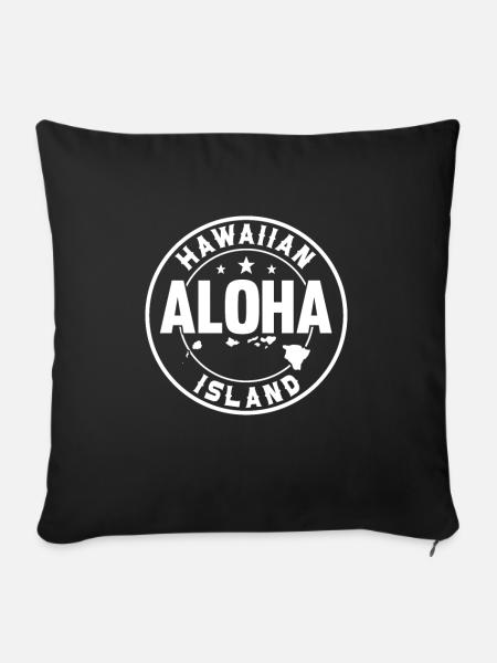 Hawaii - Sofakissenbezug 45 x 45 cm - Schwarz
