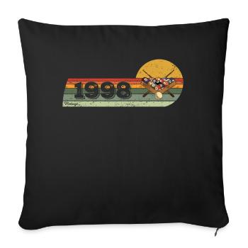 Billiard Billiards Game Born 1998 Birthday - Sofa pillowcase 17,3'' x 17,3'' (45 x 45 cm) - black - Front