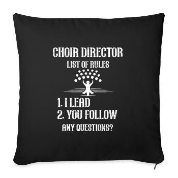Ich Höre Stimme - Theatermusiker Chorleiter - Housse de coussin décorative 45 x 45 cm - noir - Devant