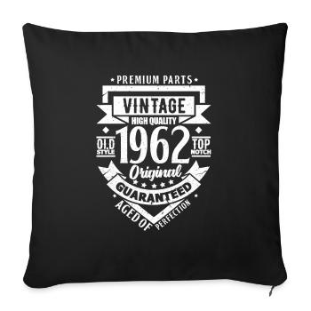 1962 - Sofa pillowcase 17,3'' x 17,3'' (45 x 45 cm) - black - Front