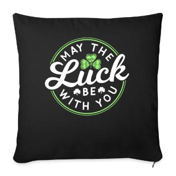 May Happiness Be With You Irish Ireland - Sofa pillowcase 17,3'' x 17,3'' (45 x 45 cm) - black - Front