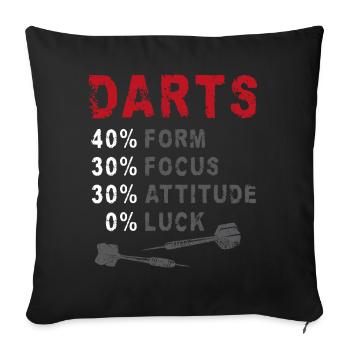Fléchettes Vintage Fléchettes 40% Forme 30% - Housse de coussin décorative 45 x 45 cm - noir - Devant