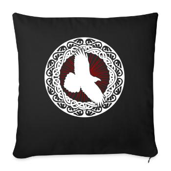Raven Viking Bijoux Corbeau - Housse de coussin décorative 45 x 45 cm - noir - Devant