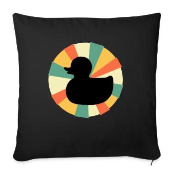 Duck Quitsche Duck Erpel Duck Yellow Rubber Duck - Sofa pillowcase 17,3'' x 17,3'' (45 x 45 cm) - black - Front