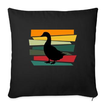 Duck Quitsche Duck Erpel Duck Yellow Rubber Duck - Sofa pillowcase 17,3'' x 17,3'' (45 x 45 cm) - black - Front