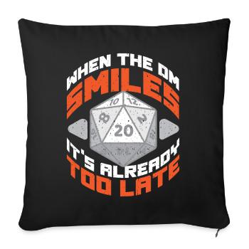 RPG Pen And Paper W20 Dice Role Playing Game Geek Dice - Sofa pillowcase 17,3'' x 17,3'' (45 x 45 cm) - black - Front