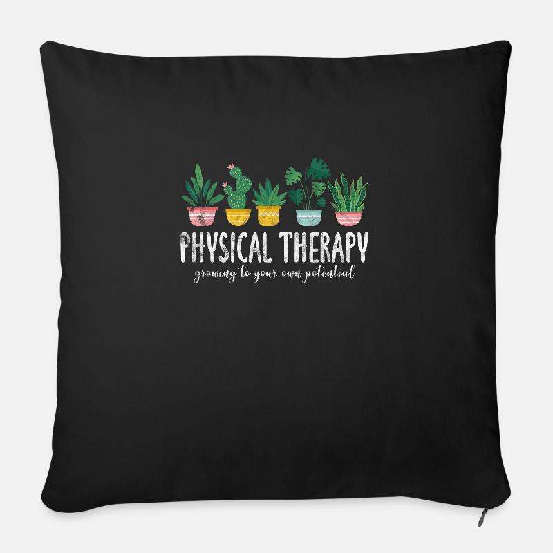 Physiotherapeut Physiotherapie Physio Geschenk - Sofakissenbezug 45 x 45 cm - Schwarz
