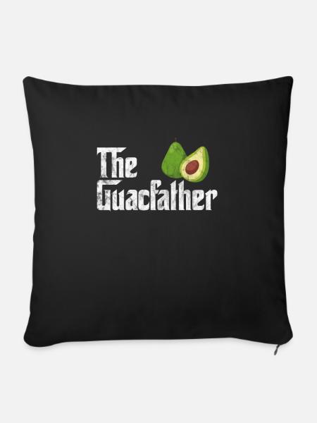Vater Guacamole - Sofakissenbezug 45 x 45 cm - Schwarz