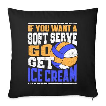 Volleyball player Volleyball - Sofa pillowcase 17,3'' x 17,3'' (45 x 45 cm) - black - Front