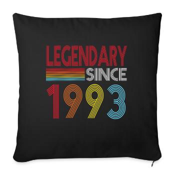 Legendary since 1993 - Sofa pillowcase 17,3'' x 17,3'' (45 x 45 cm) - black - Front
